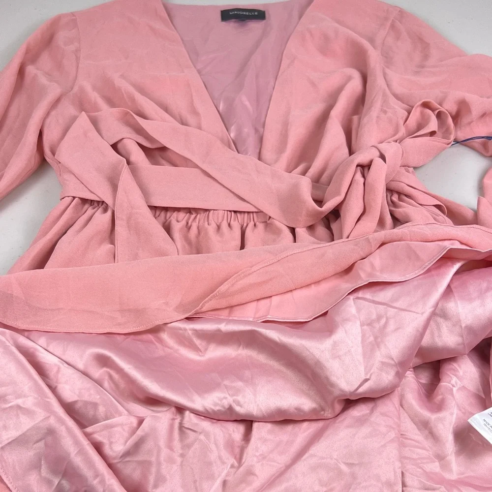 Revolve MAJORELLE Berkshire Mini Dress Chiffon Fully Lined Blush Pink Size Small